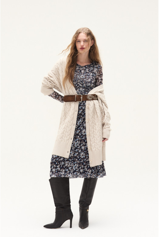 CARDIGAN V M/L FOX