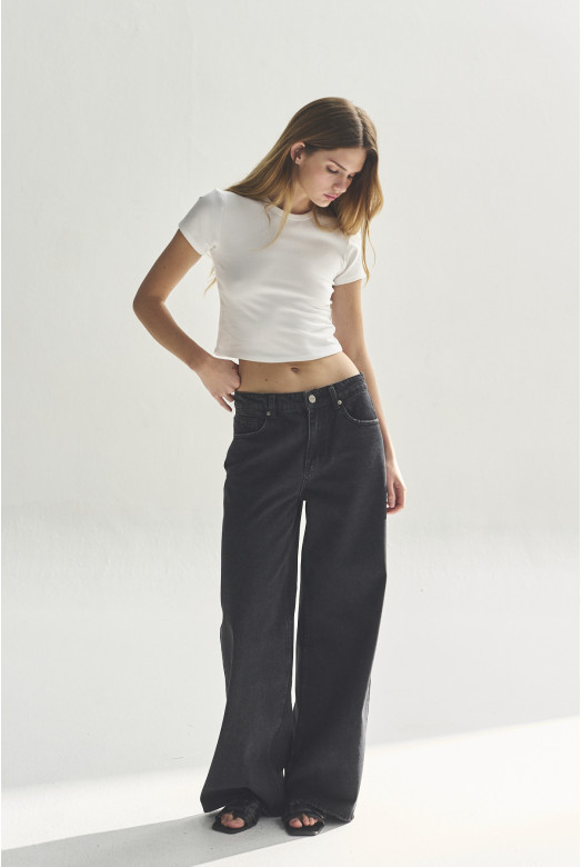 JEAN WIDE LEG ZAPPA