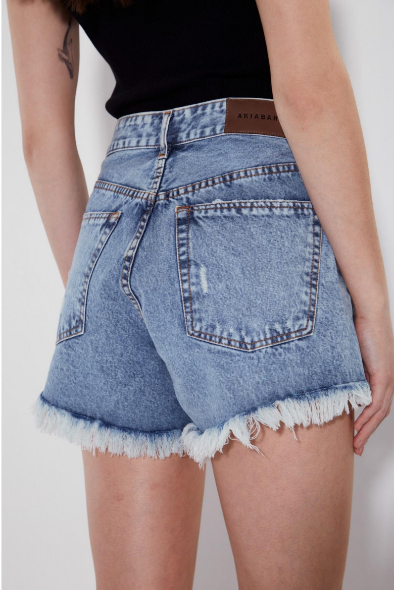 SHORT TIRO ALTO CELESTE