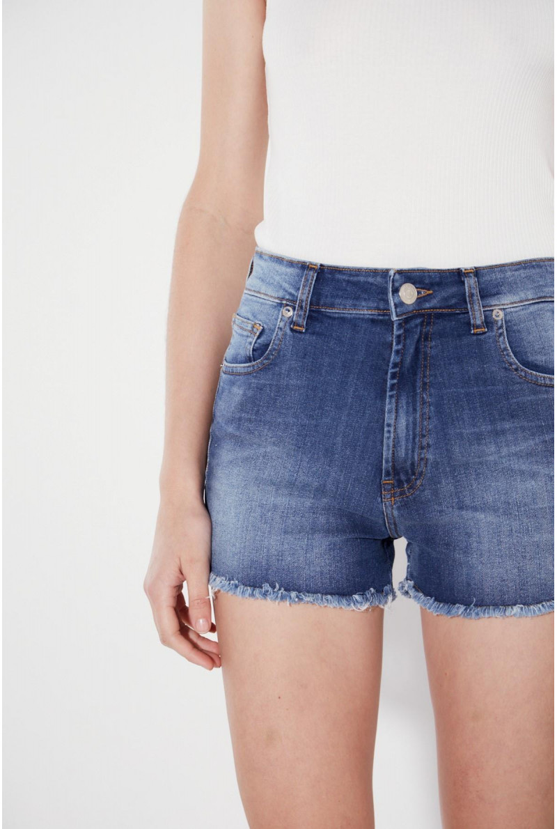 SHORT TIRO ALTO AZUL MEDIO