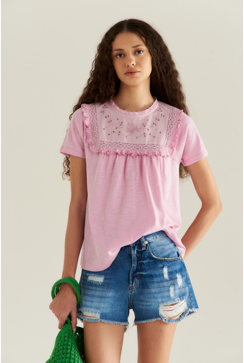 REMERA C/R M/C OLIVIA