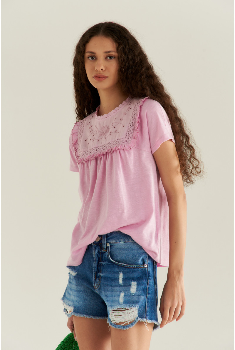 REMERA C/R M/C OLIVIA